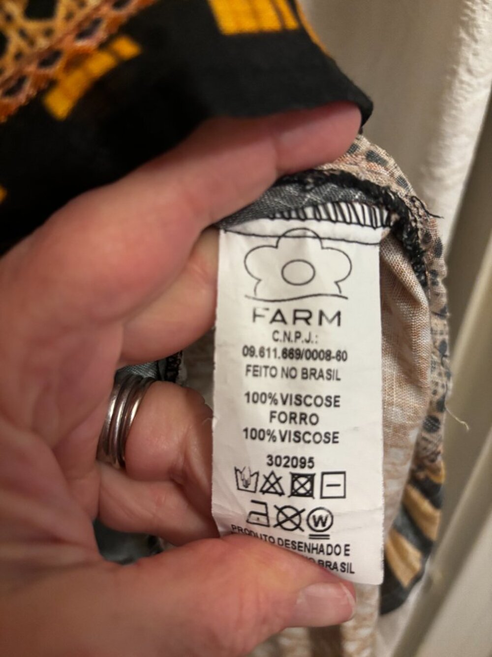 Farm Rio maxi dress L V-neck, keyhold back, stars & multi-color pattern - Picture 8 of 8